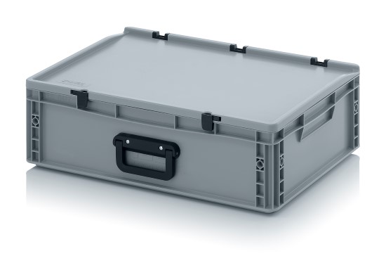Auer Eurobehälter 60 x 40 x 18,5 mit Scharnierdeckel und Griff