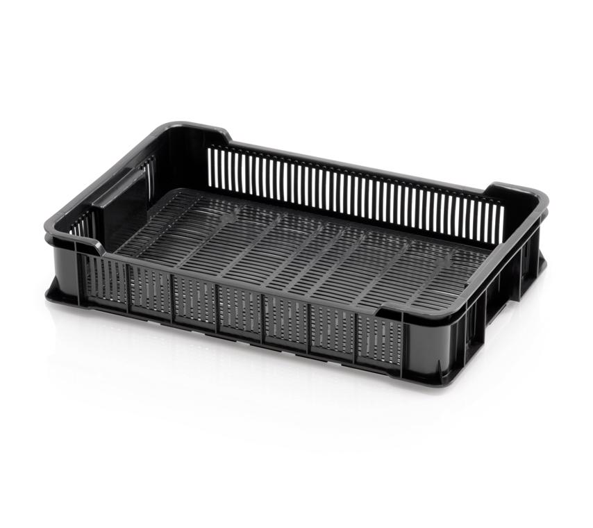 Gemüsekiste 60 x 40 x 12 schwarz/grau